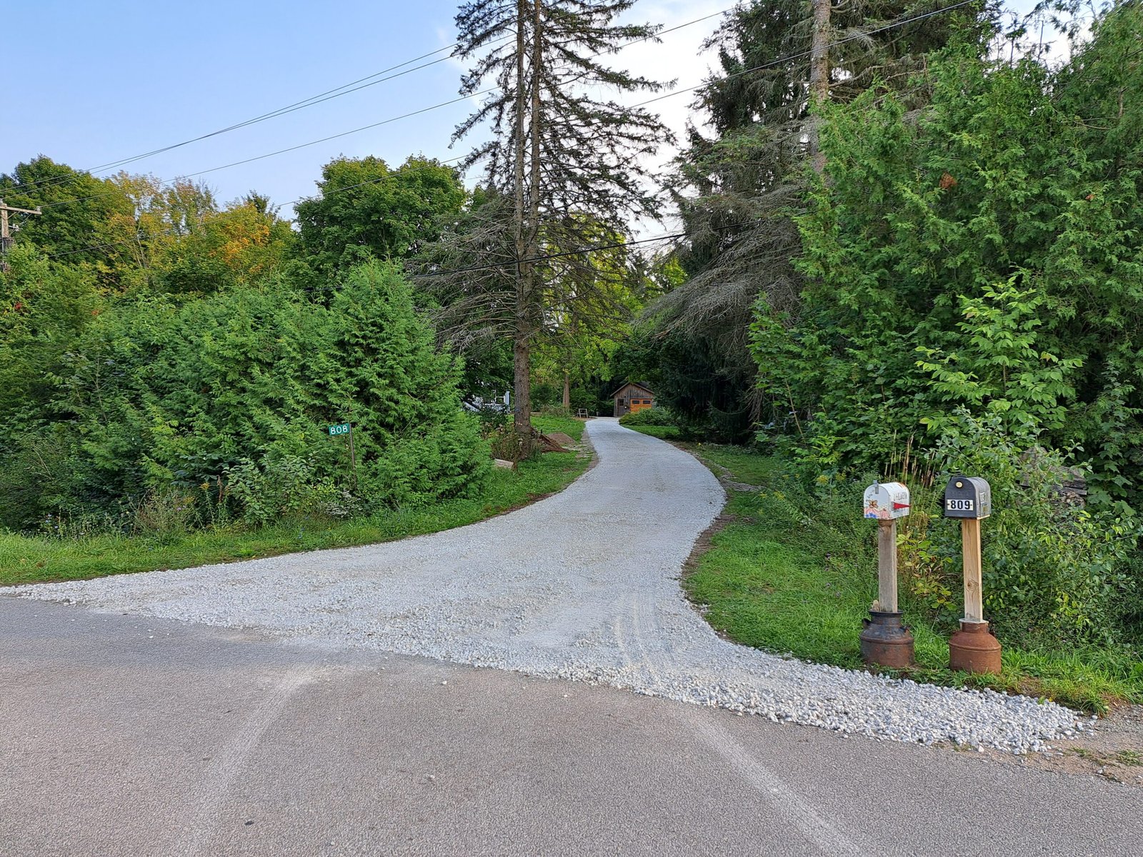 Refurbished gravel driveway